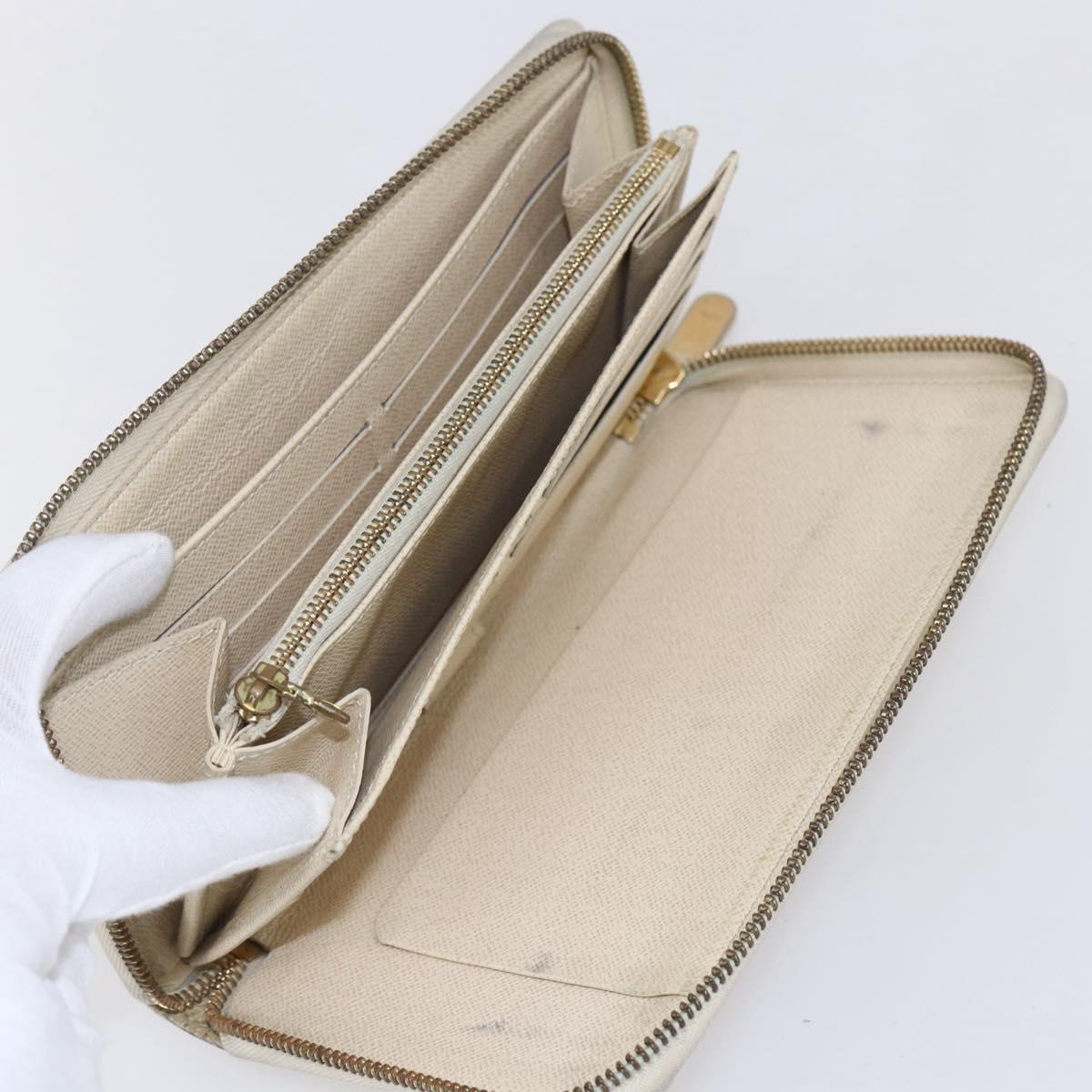 LOUIS VUITTON Damier Azur Zippy Organizer Long Wallet N60012 LV Auth 150896