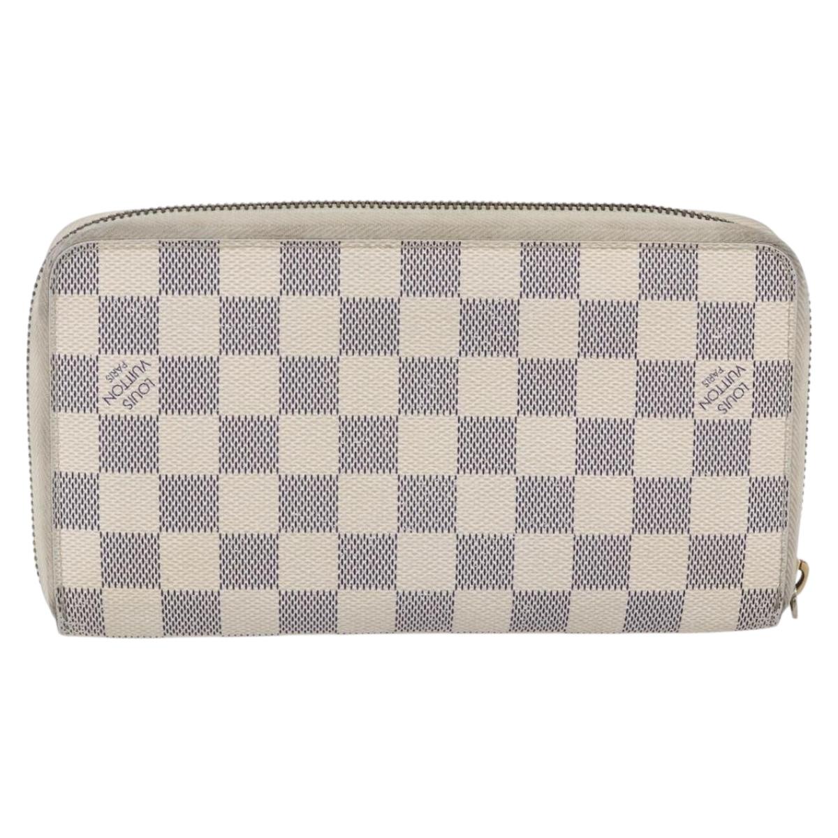 LOUIS VUITTON Damier Azur Zippy Organizer Long Wallet N60012 LV Auth 150896