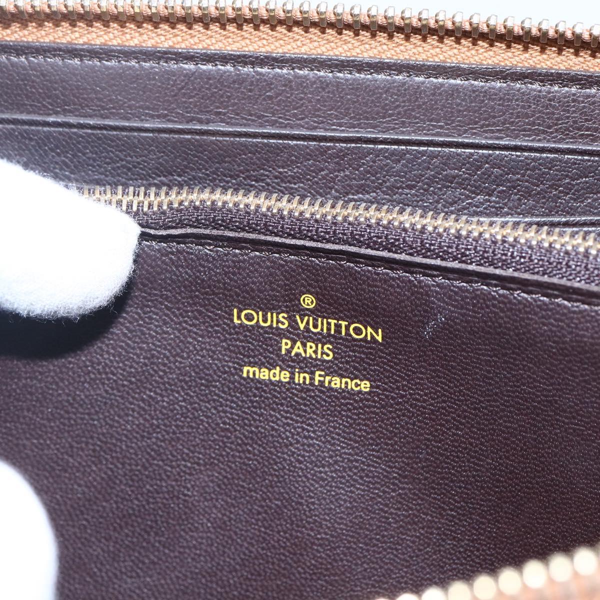 LOUIS VUITTON Parnassus PortefeuilleJena Wallet Leather Brown M58209 Auth 150897