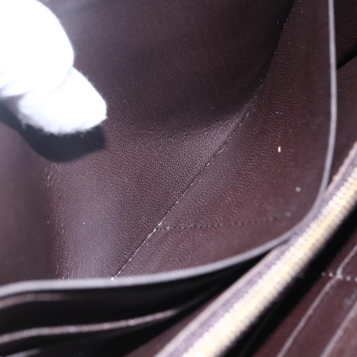 LOUIS VUITTON Parnassus PortefeuilleJena Wallet Leather Brown M58209 Auth 150897