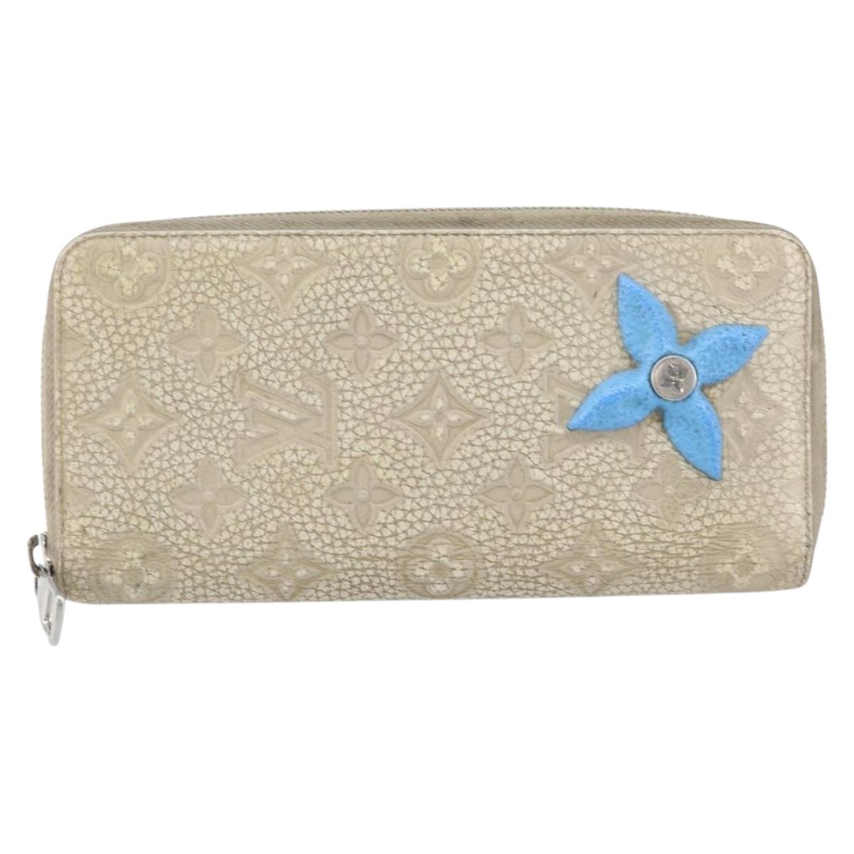 LOUIS VUITTON Taurillon Climbing Zippy Wallet Vertical Wallet M81573 Auth 150898