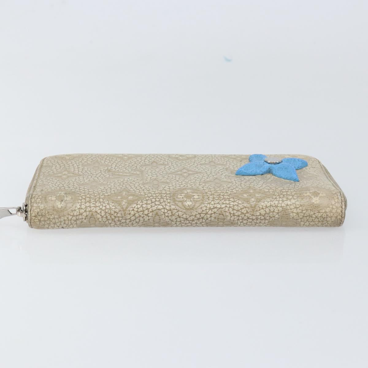 LOUIS VUITTON Taurillon Climbing Zippy Wallet Vertical Wallet M81573 Auth 150898