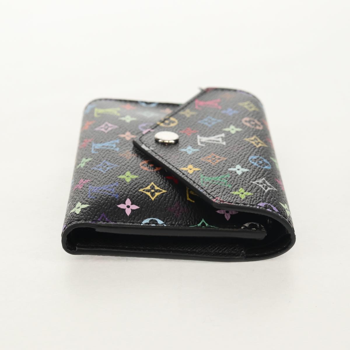 LOUIS VUITTON Multicolor Portefeuille Victorine Wallet Black M14163 Auth 150899M