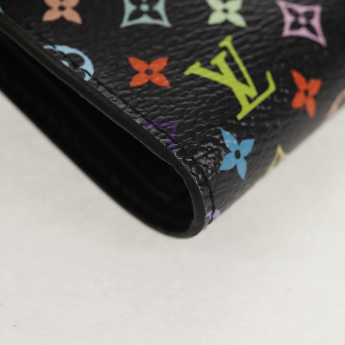 LOUIS VUITTON Multicolor Portefeuille Victorine Wallet Black M14163 Auth 150899M