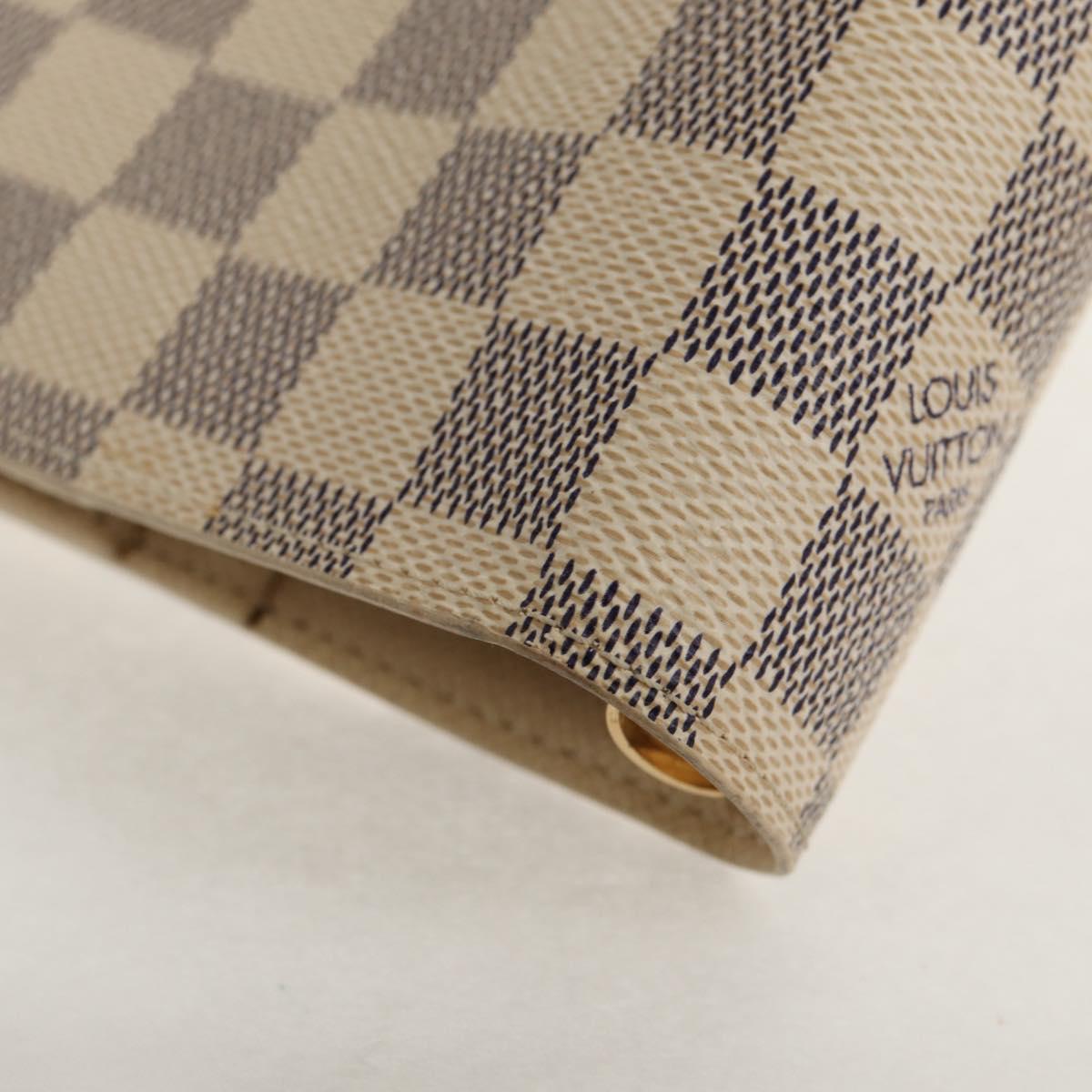 LOUIS VUITTON Damier Azur Agenda GM Day Planner Cover R20708 LV Auth 150903SAV