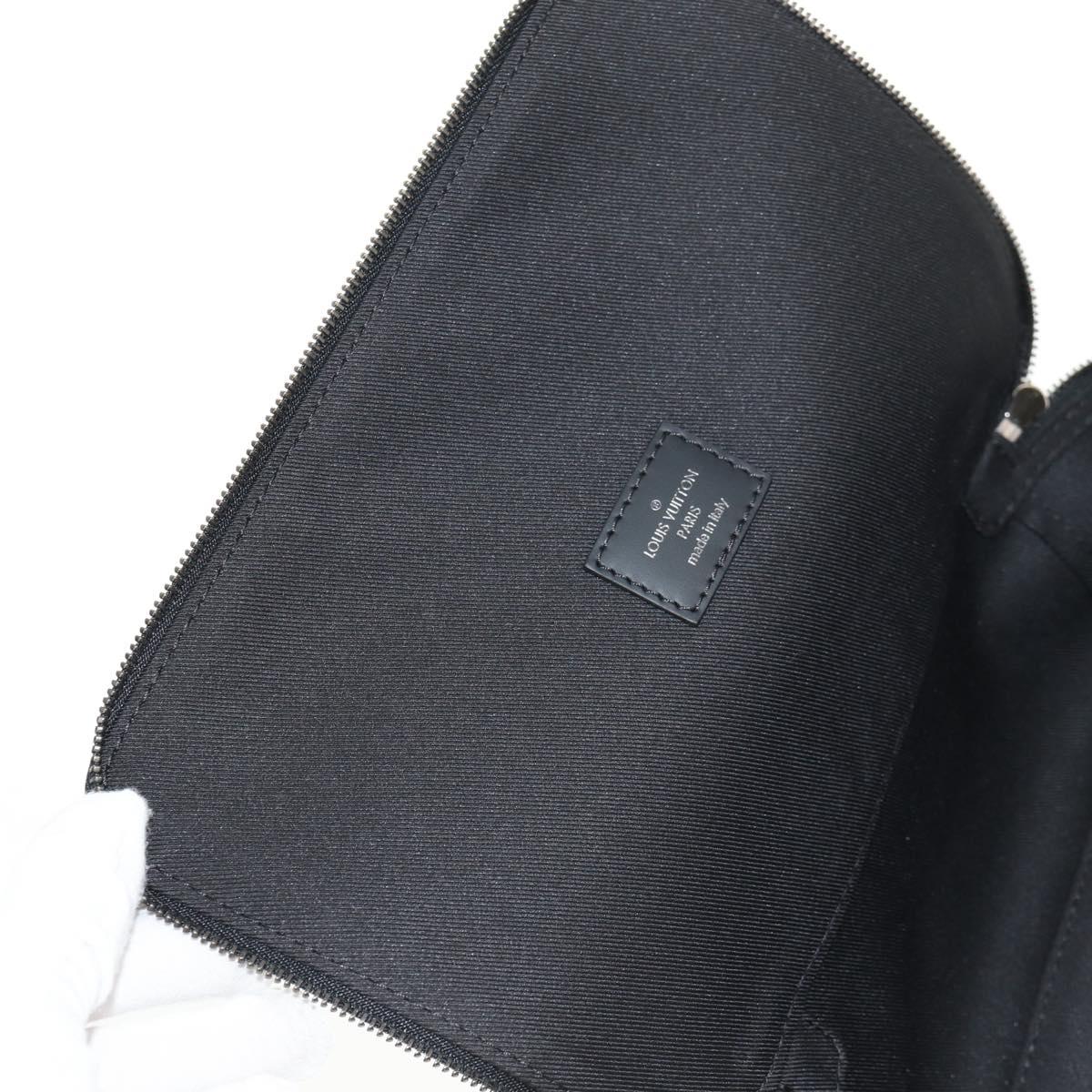 LOUIS VUITTON Monogram Eclipse Cube Derangemont MM Pouch M44698 LV Auth 150909AM