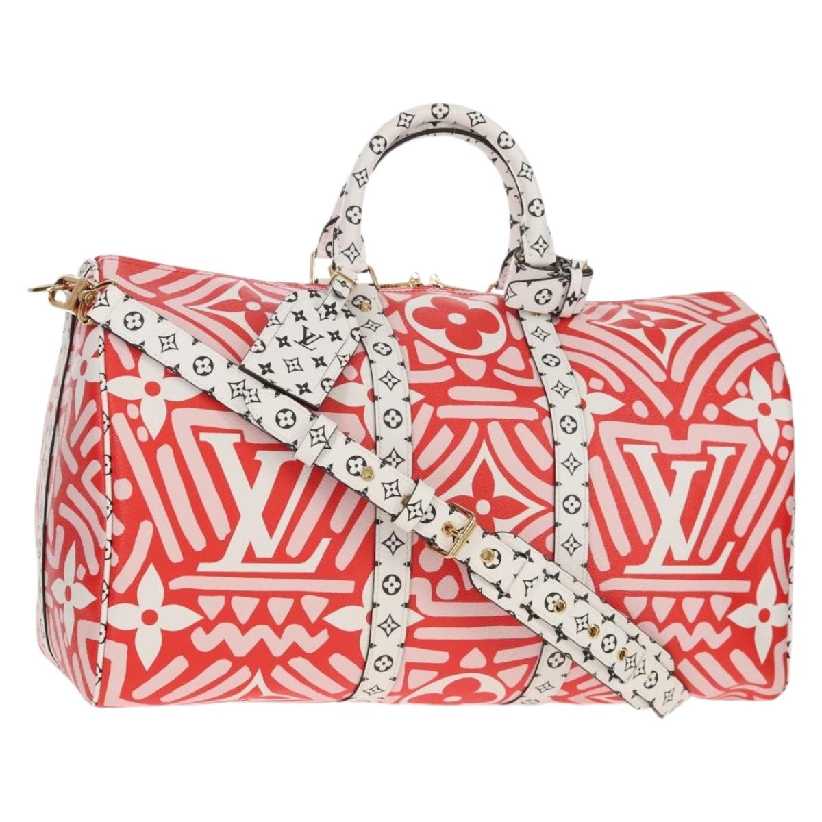 LOUIS VUITTON Giant Crafty Keepall Bandouliere 45 Bag M45472 LV Auth 150912SM