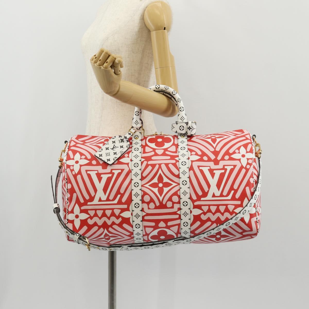 LOUIS VUITTON Giant Crafty Keepall Bandouliere 45 Bag M45472 LV Auth 150912SM