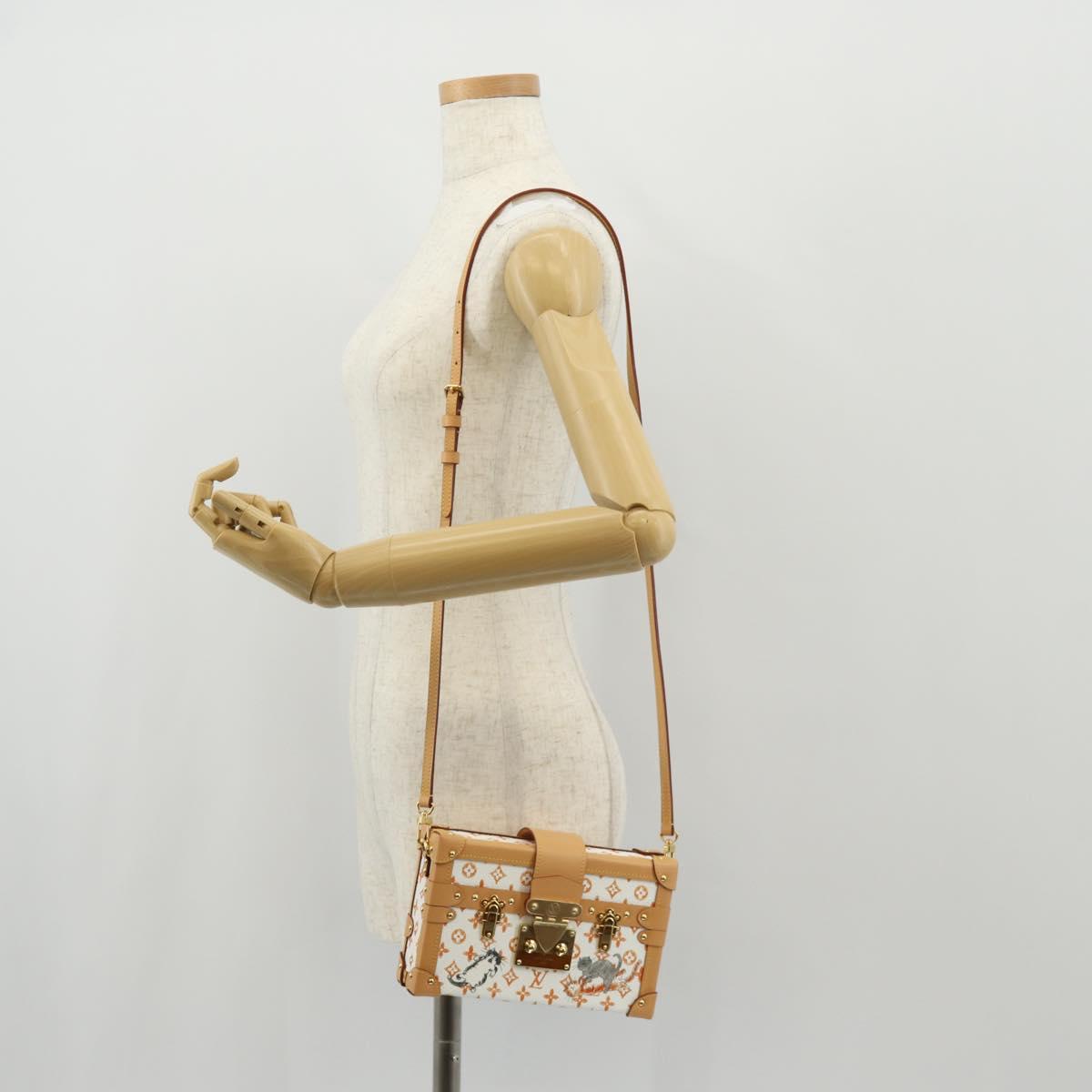 LOUIS VUITTON Catgram Petite Mar Shoulder Bag White M44407 LV Auth 150916SM