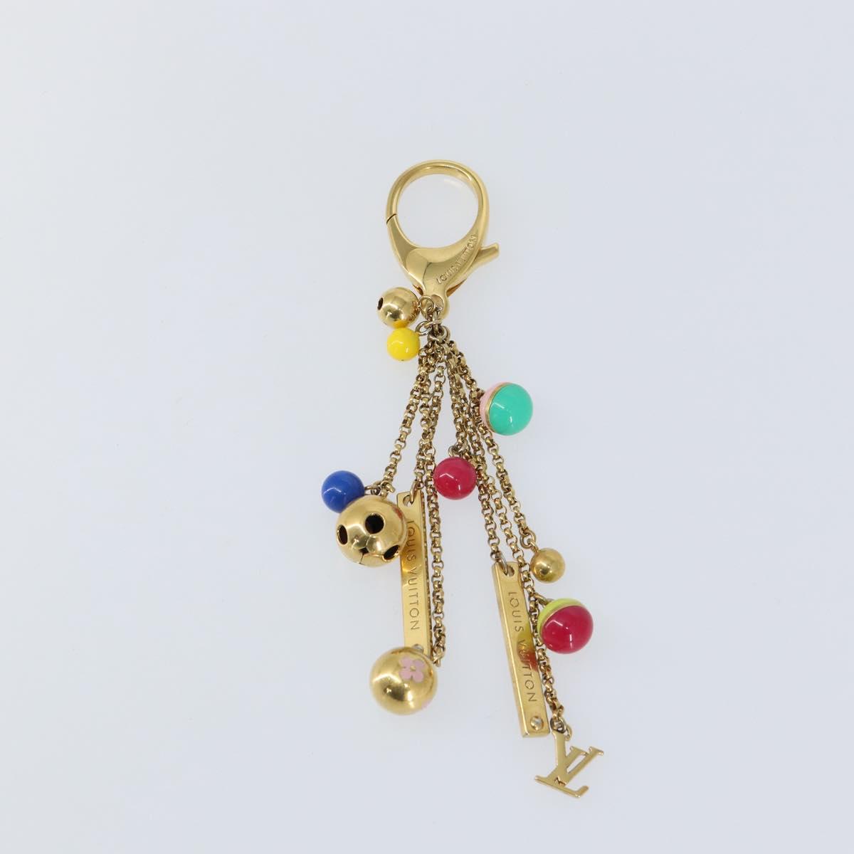 LOUIS VUITTON Porte Cles Grullo Key Holder metal Gold M62227 LV Auth 150917