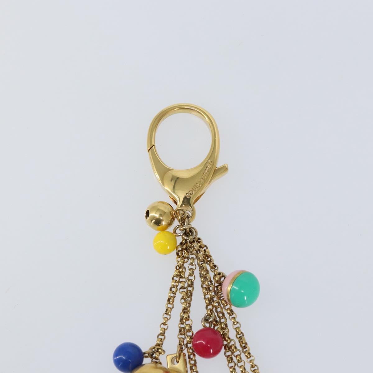 LOUIS VUITTON Porte Cles Grullo Key Holder metal Gold M62227 LV Auth 150917