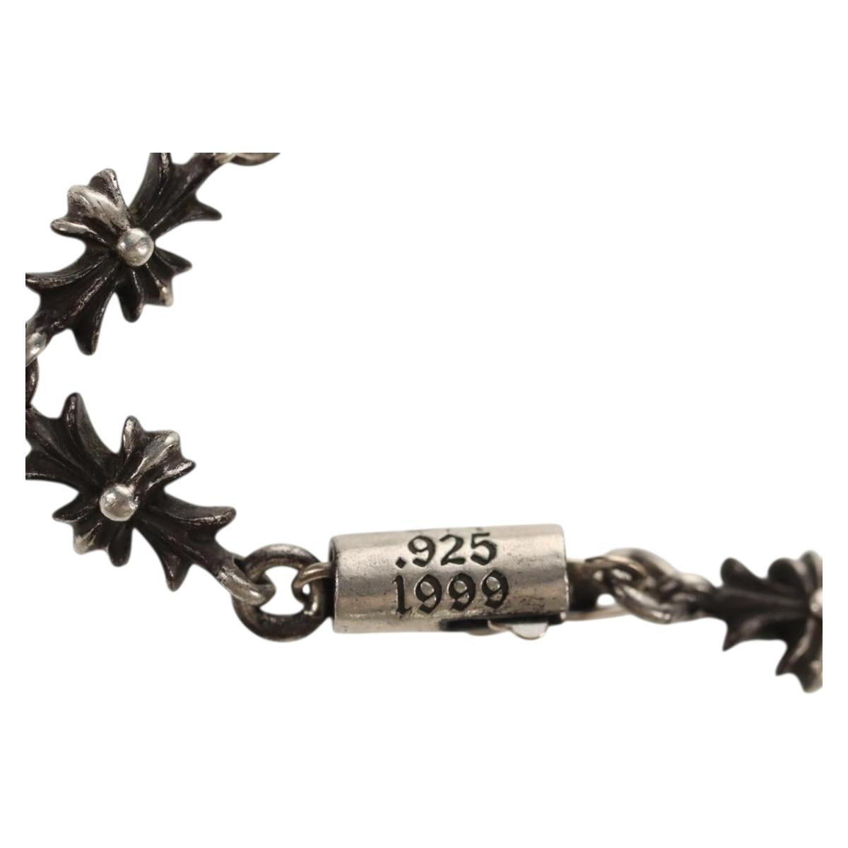 Chrome Hearts Tiny ECH Plus Bracelet Bracelet Ag925 11 Links Auth 150919SAM