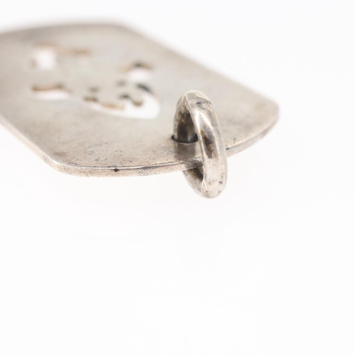 Chrome Hearts Cutout Flare Dagger Dog Tag Pendant Top Ag925 Silver Auth 150920AM