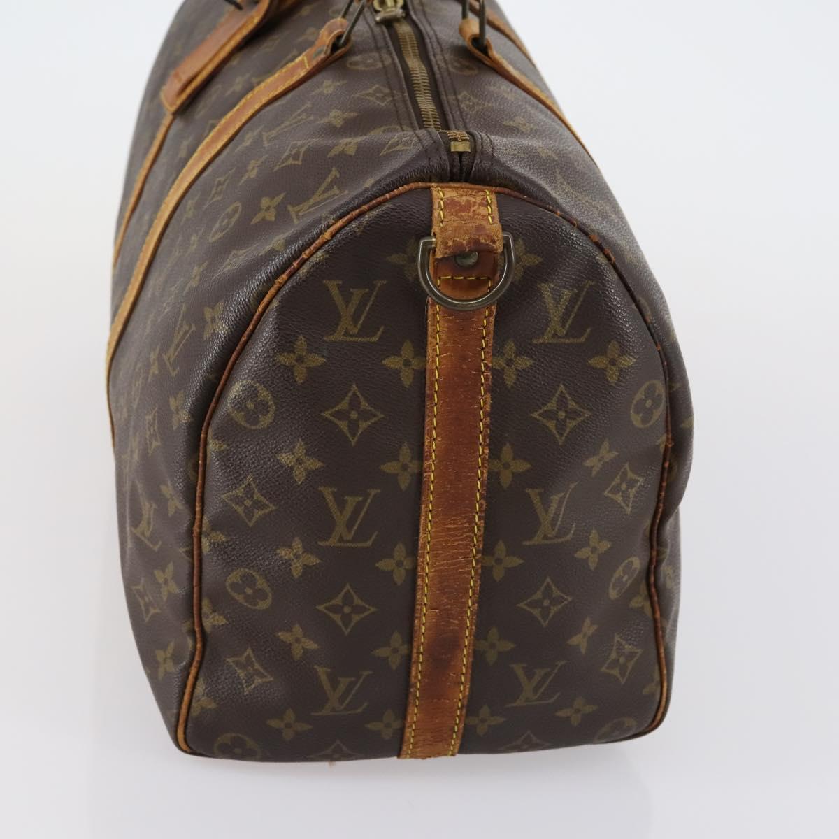 LOUIS VUITTON Monogram Keepall Bandouliere 45 Boston Bag M41418 LV Auth 150923
