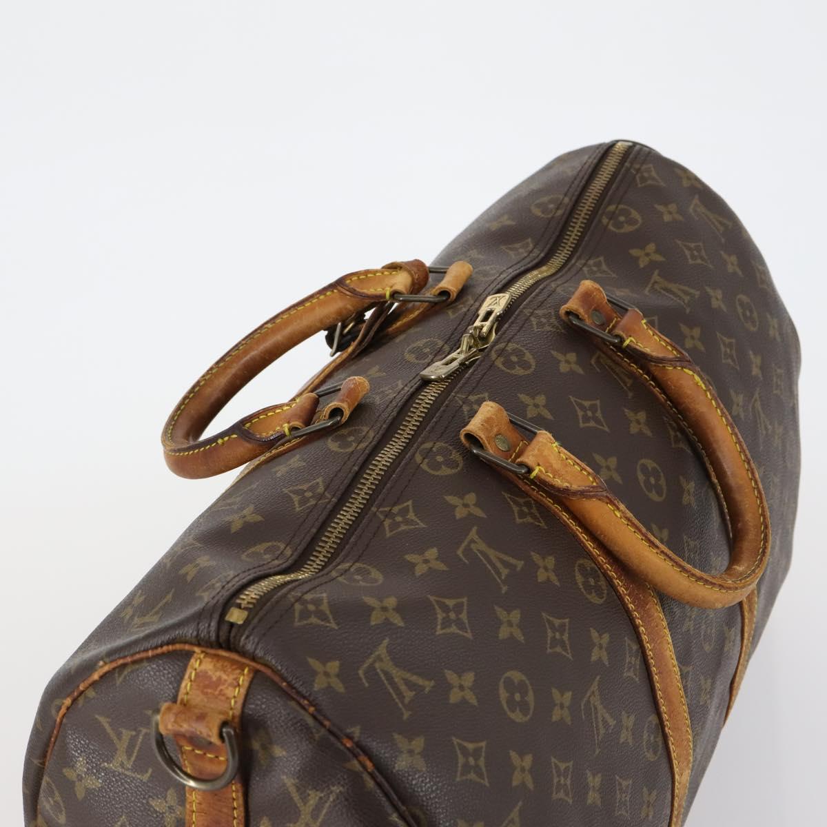 LOUIS VUITTON Monogram Keepall Bandouliere 45 Boston Bag M41418 LV Auth 150923