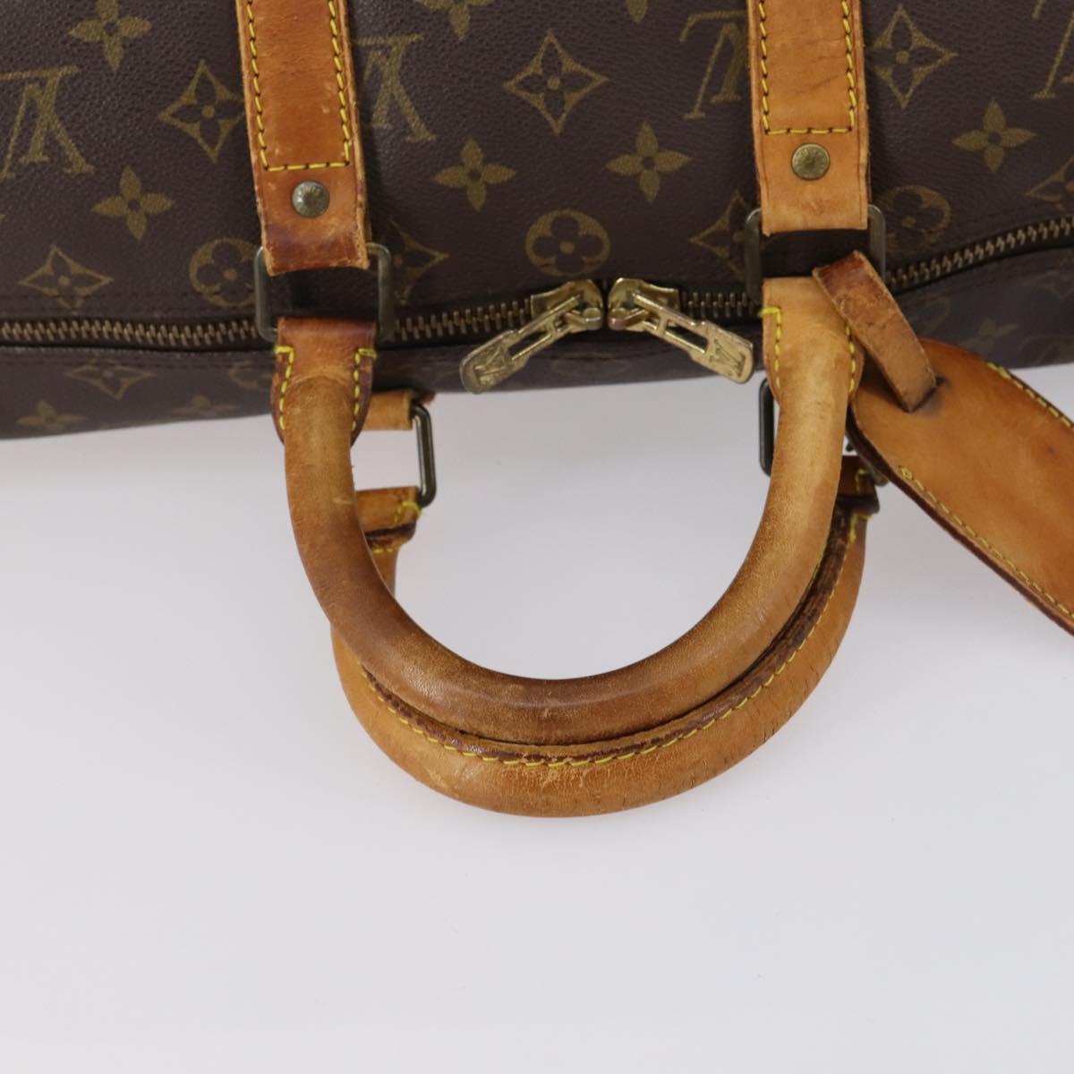 LOUIS VUITTON Monogram Keepall Bandouliere 45 Boston Bag M41418 LV Auth 150923