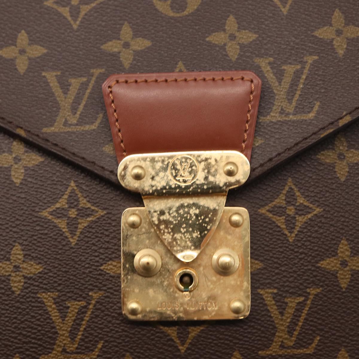 LOUIS VUITTON Monogram Porte Documents Bandouliere Bag M53338 LV Auth 150924
