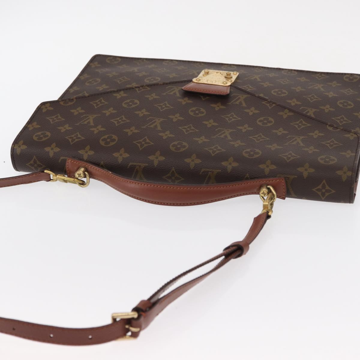 LOUIS VUITTON Monogram Porte Documents Bandouliere Bag M53338 LV Auth 150924