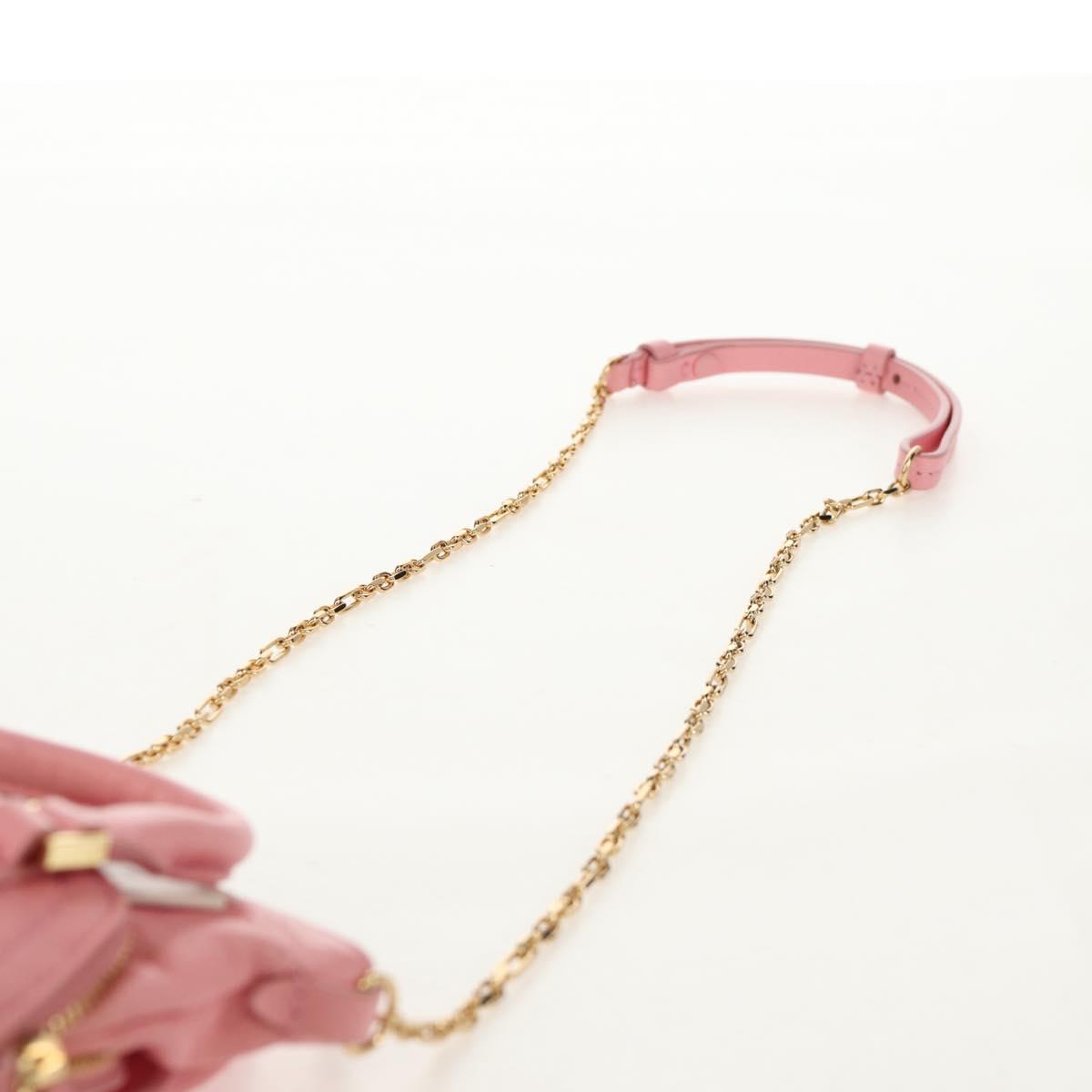 Maison Margiela Chain Shoulder Pouch 5AC Baby Leather 2way Pink Auth 150934M