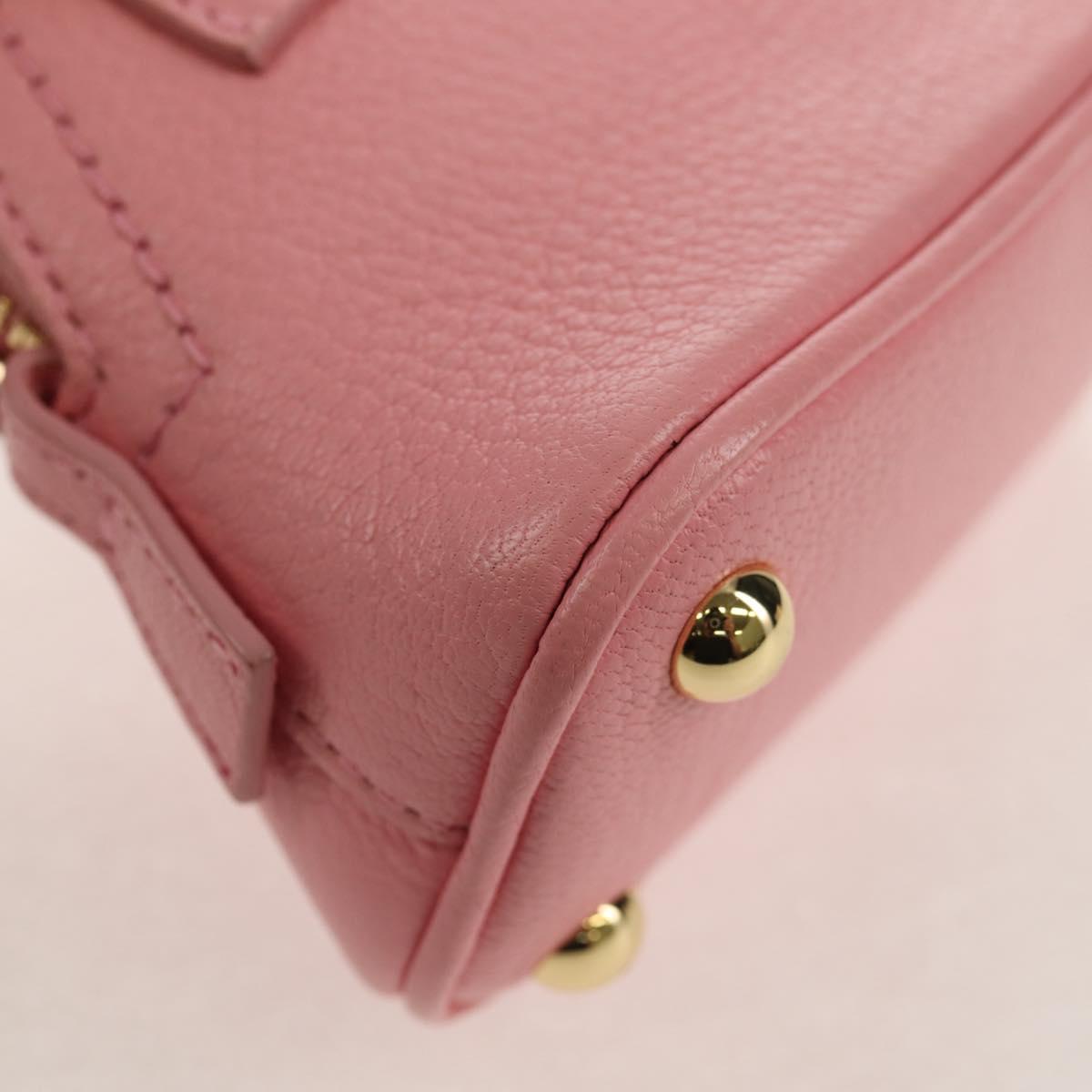 Maison Margiela Chain Shoulder Pouch 5AC Baby Leather 2way Pink Auth 150934M