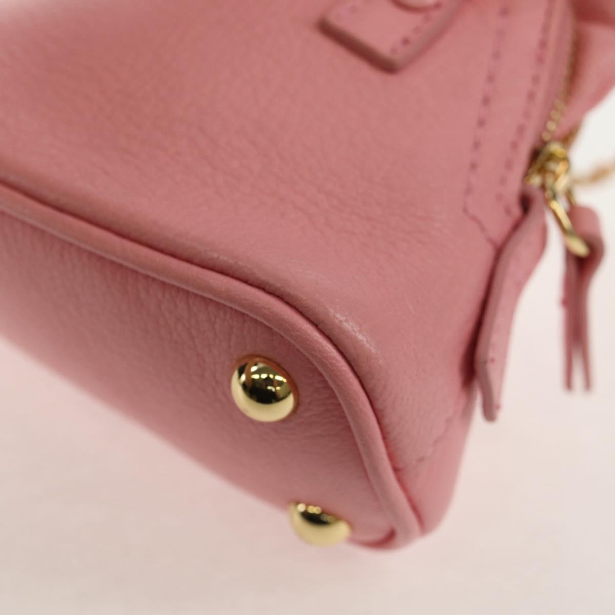 Maison Margiela Chain Shoulder Pouch 5AC Baby Leather 2way Pink Auth 150934M