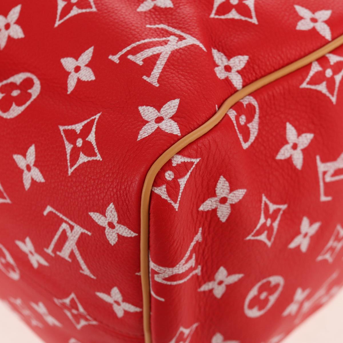 LOUIS VUITTON Monogram Speedy P9 Bandouliere 40 Bag Rouge M24420 Auth 150936SM