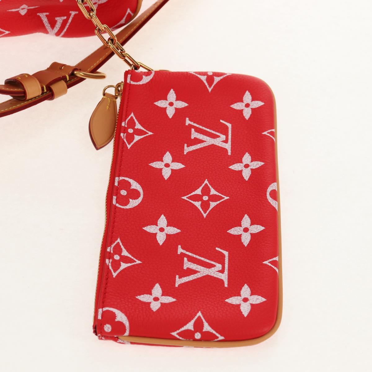 LOUIS VUITTON Monogram Speedy P9 Bandouliere 40 Bag Rouge M24420 Auth 150936SM