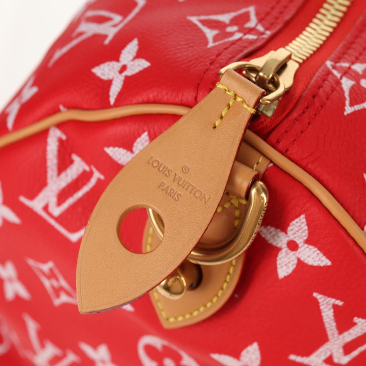 LOUIS VUITTON Monogram Speedy P9 Bandouliere 40 Bag Rouge M24420 Auth 150936SM