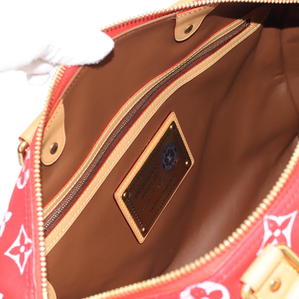 LOUIS VUITTON Monogram Speedy P9 Bandouliere 40 Bag Rouge M24420 Auth 150936SM