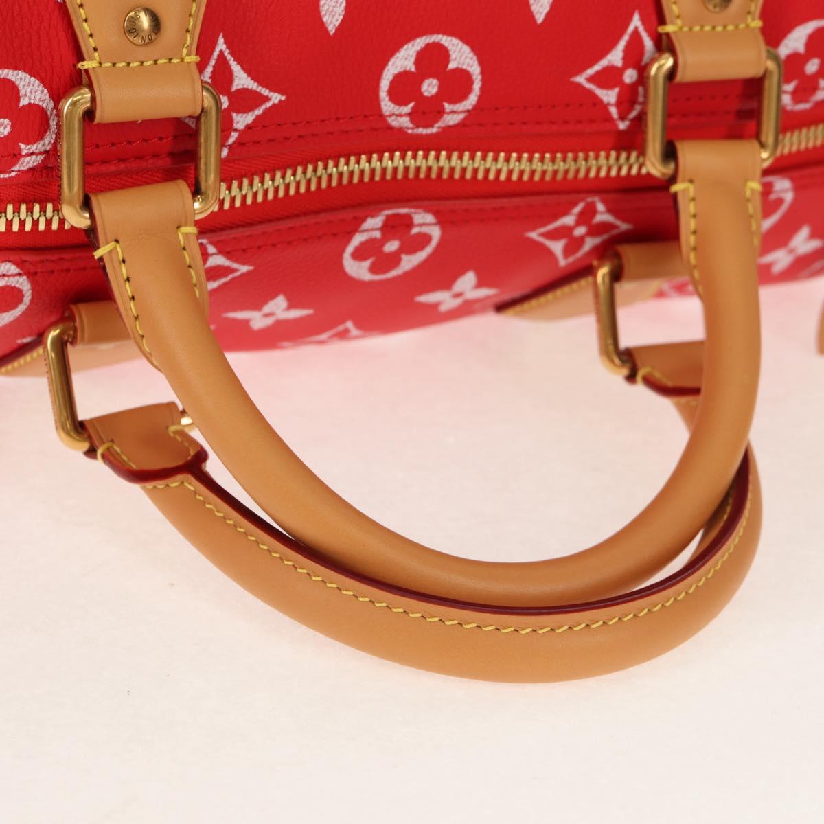 LOUIS VUITTON Monogram Speedy P9 Bandouliere 40 Bag Rouge M24420 Auth 150936SM