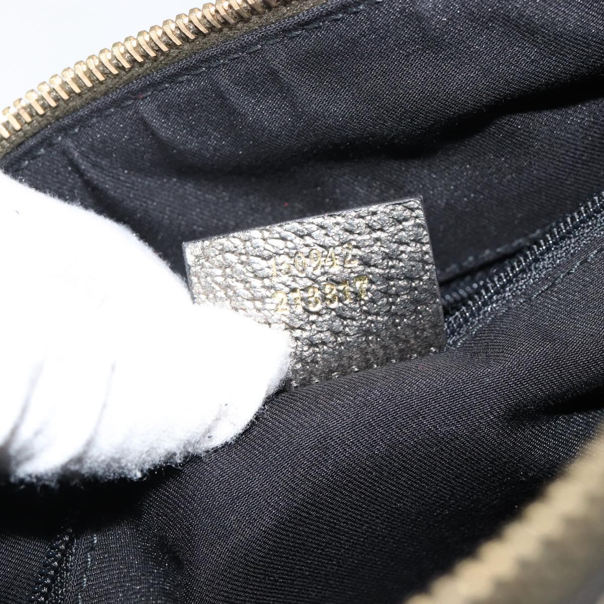 GUCCI GG Canvas Abbey Hand Bag Beige Gold 130942 Auth 150945