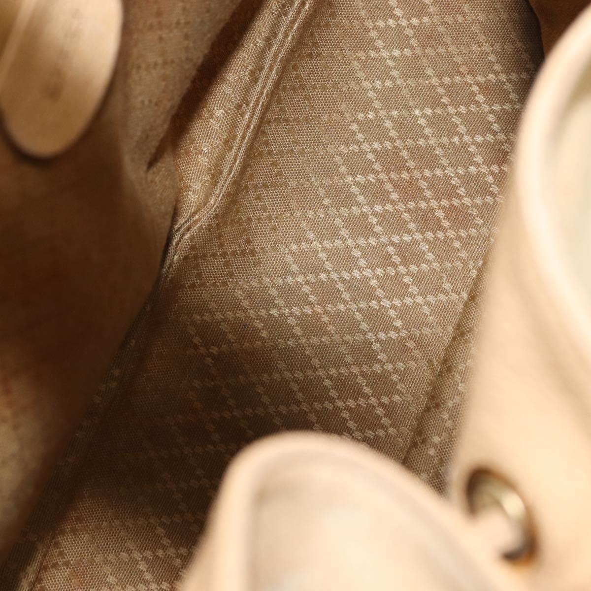 GUCCI Bamboo Backpack Suede Beige Gold 003 58 0016 Auth 150949