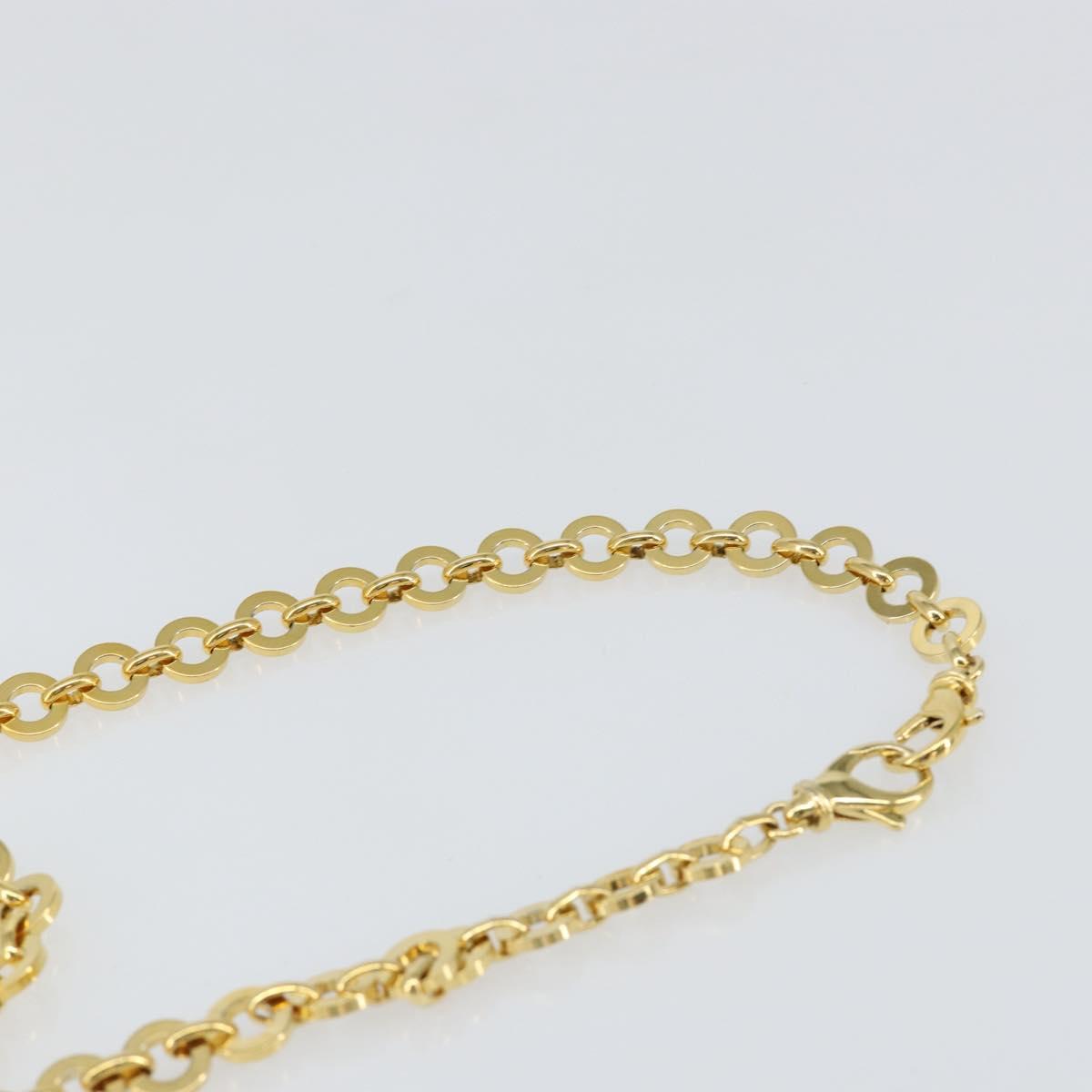 Salvatore Ferragamo Chain Gancini Shoulder Bag Leather Black Gold Auth 150969