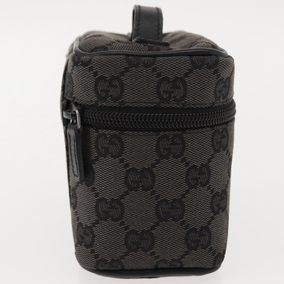GUCCI GG Canvas Vanity Pouch Gray 039 0950 Auth 150990