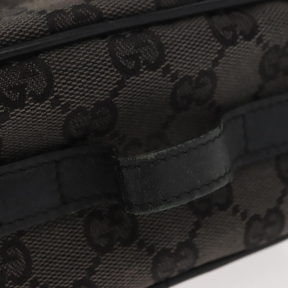 GUCCI GG Canvas Vanity Pouch Gray 039 0950 Auth 150990
