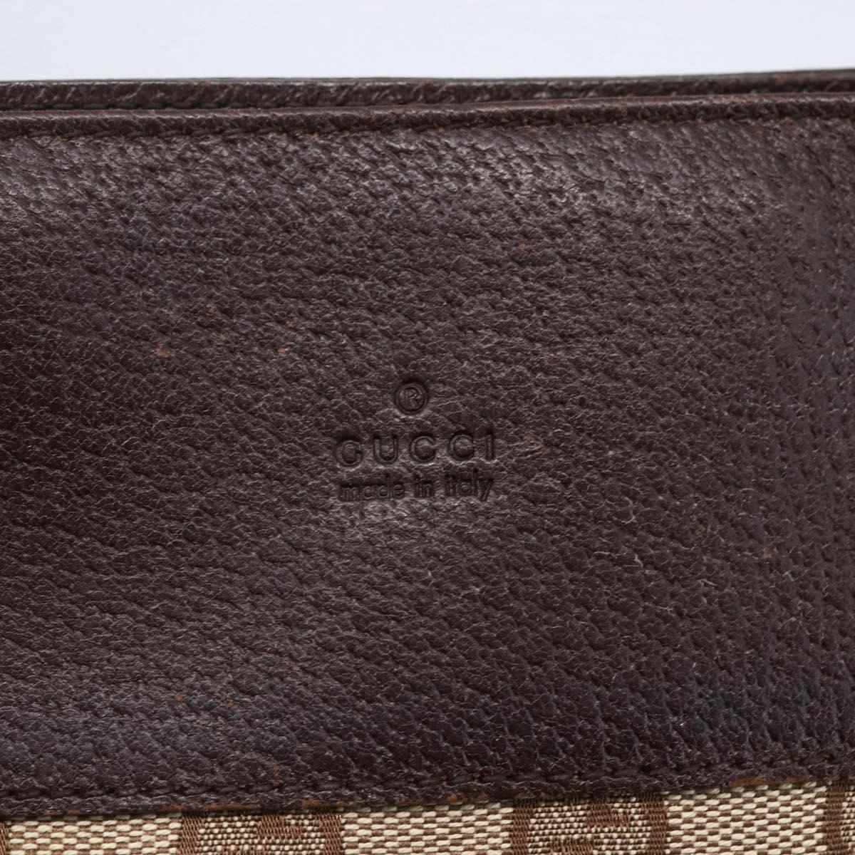 GUCCI GG Canvas Shoulder Bag Beige Silver 27639 Auth 150997