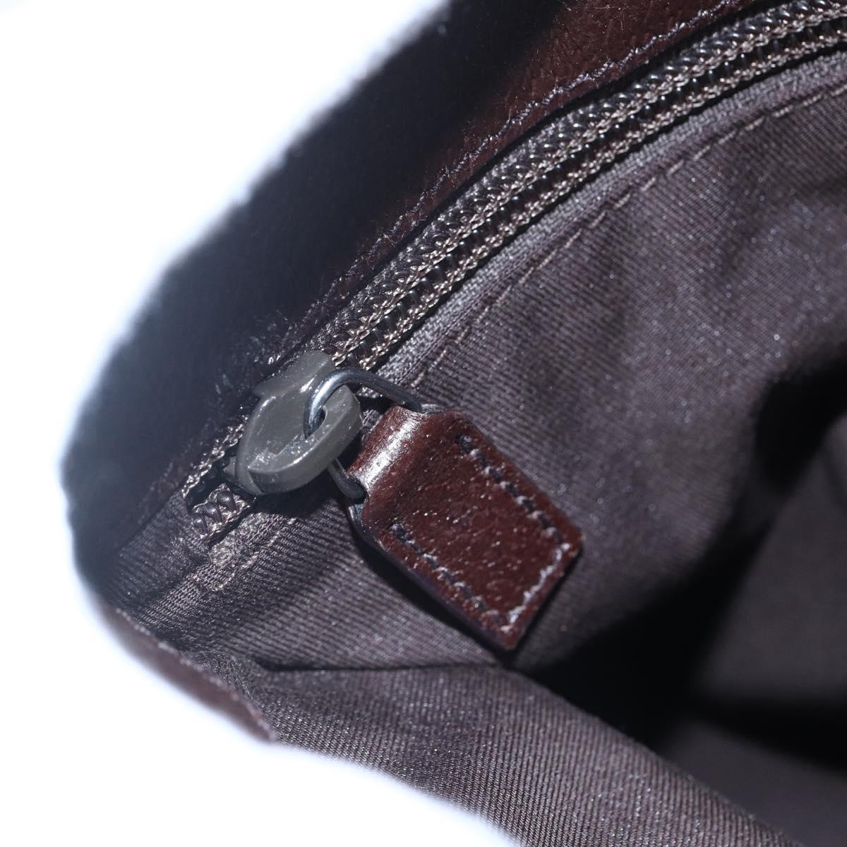 GUCCI GG Canvas Shoulder Bag Beige Silver 27639 Auth 150997