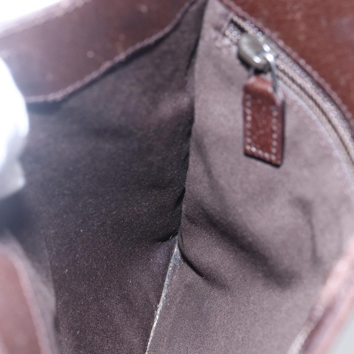 GUCCI GG Canvas Shoulder Bag Beige Silver 27639 Auth 150997