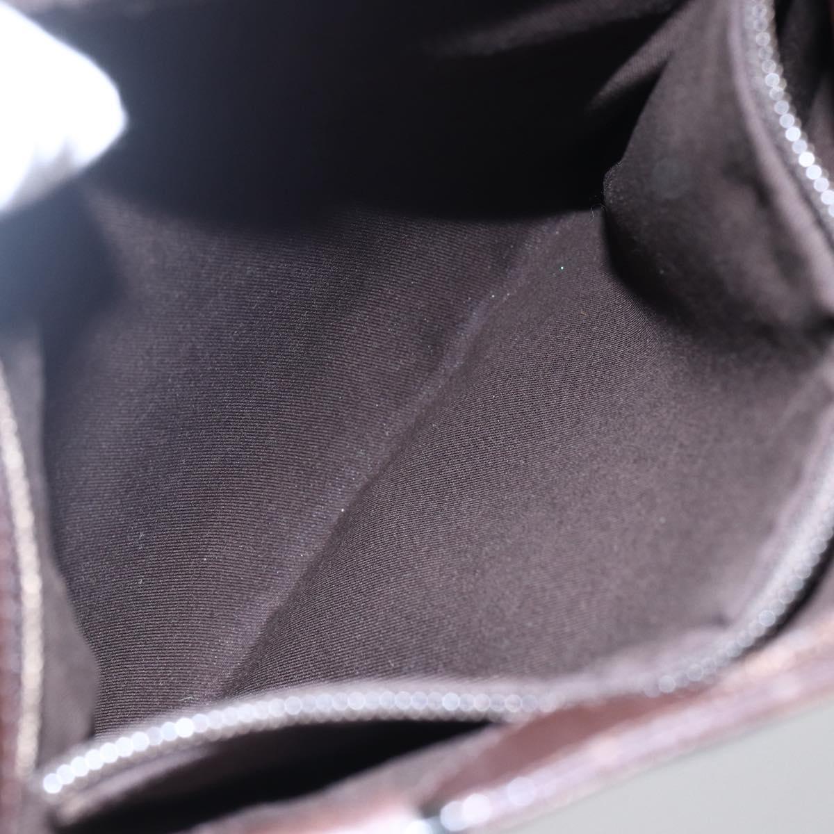 GUCCI GG Canvas Shoulder Bag Beige Silver 27639 Auth 150997