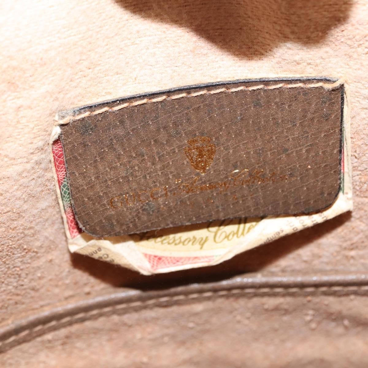 GUCCI GG Supreme Web Sherry Line Bag PVC Beige Gold 41 02 034 Auth 151000