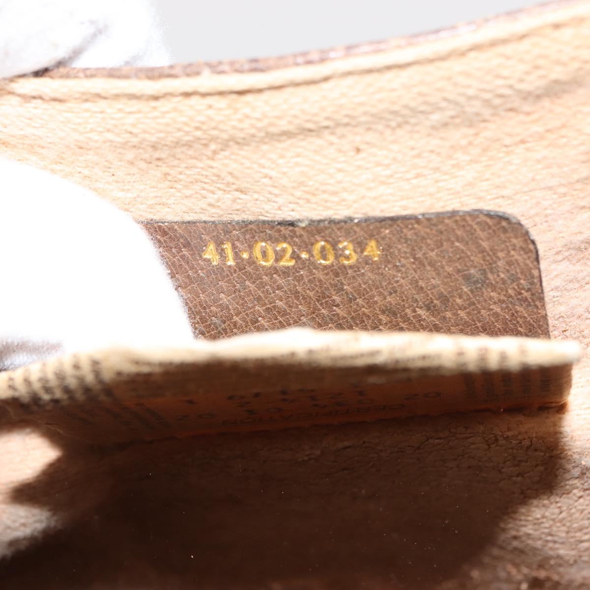 GUCCI GG Supreme Web Sherry Line Bag PVC Beige Gold 41 02 034 Auth 151000