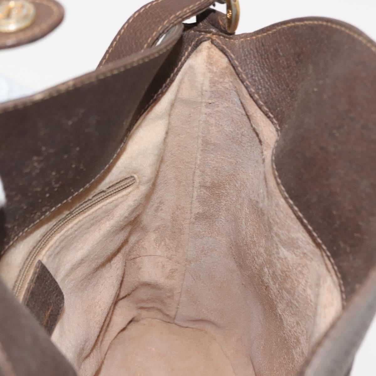 GUCCI GG Supreme Web Sherry Line Bag PVC Beige Gold 40 02 081 Auth 151001