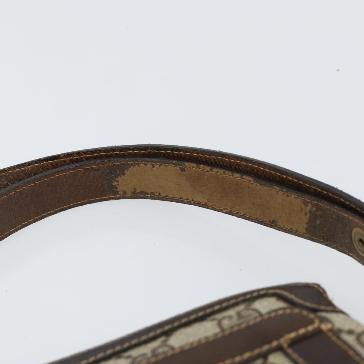 GUCCI GG Supreme Web Sherry Line Bag PVC Beige Gold 14 01 4085 Auth 151002