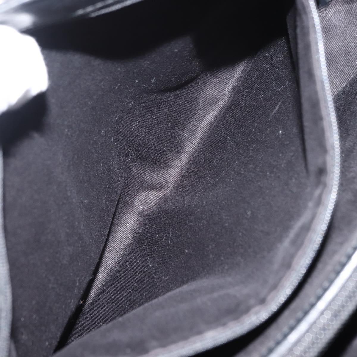 GUCCI GG Canvas Bamboo Tote Bag Black Silver Auth 151015