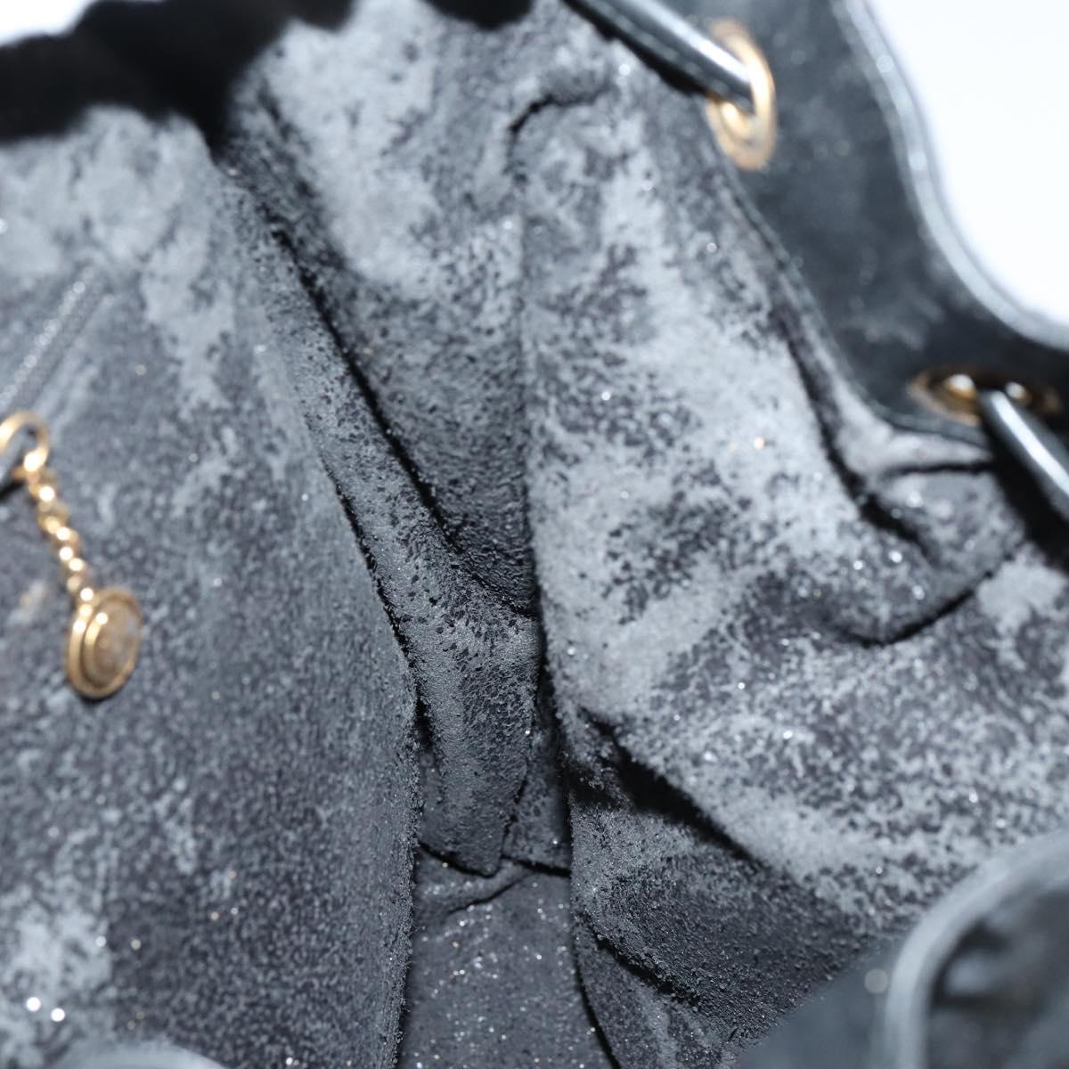 GUCCI Bamboo Backpack Nylon Leather Black Gold 003 58 0016 Auth 151020