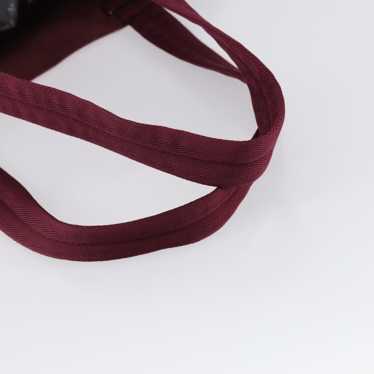 PRADA Tote Bag Nylon Pink Silver Auth 151026