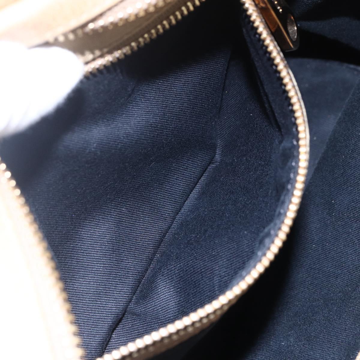 Chloe Etel Hand Bag Leather Beige Gold Auth 151030