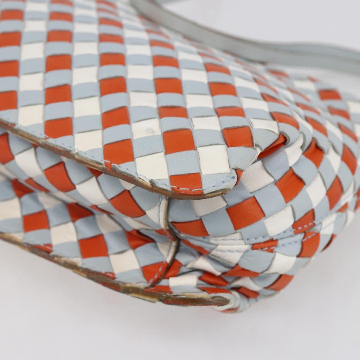 BOTTEGA VENETA INTRECCIATO Shoulder Bag Leather Multicolor Gold Auth 151033