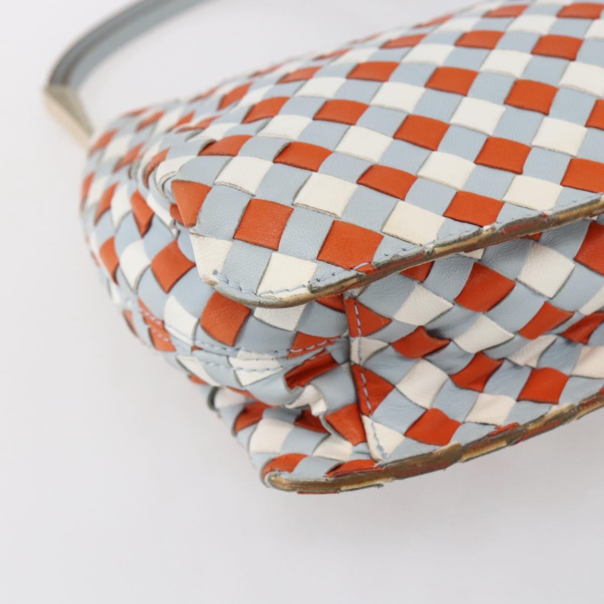 BOTTEGA VENETA INTRECCIATO Shoulder Bag Leather Multicolor Gold Auth 151033