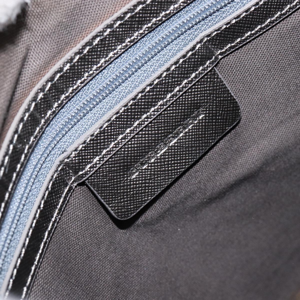 BURBERRY Nova Check Shoulder Bag Canvas Leather Beige Silver Auth 151035